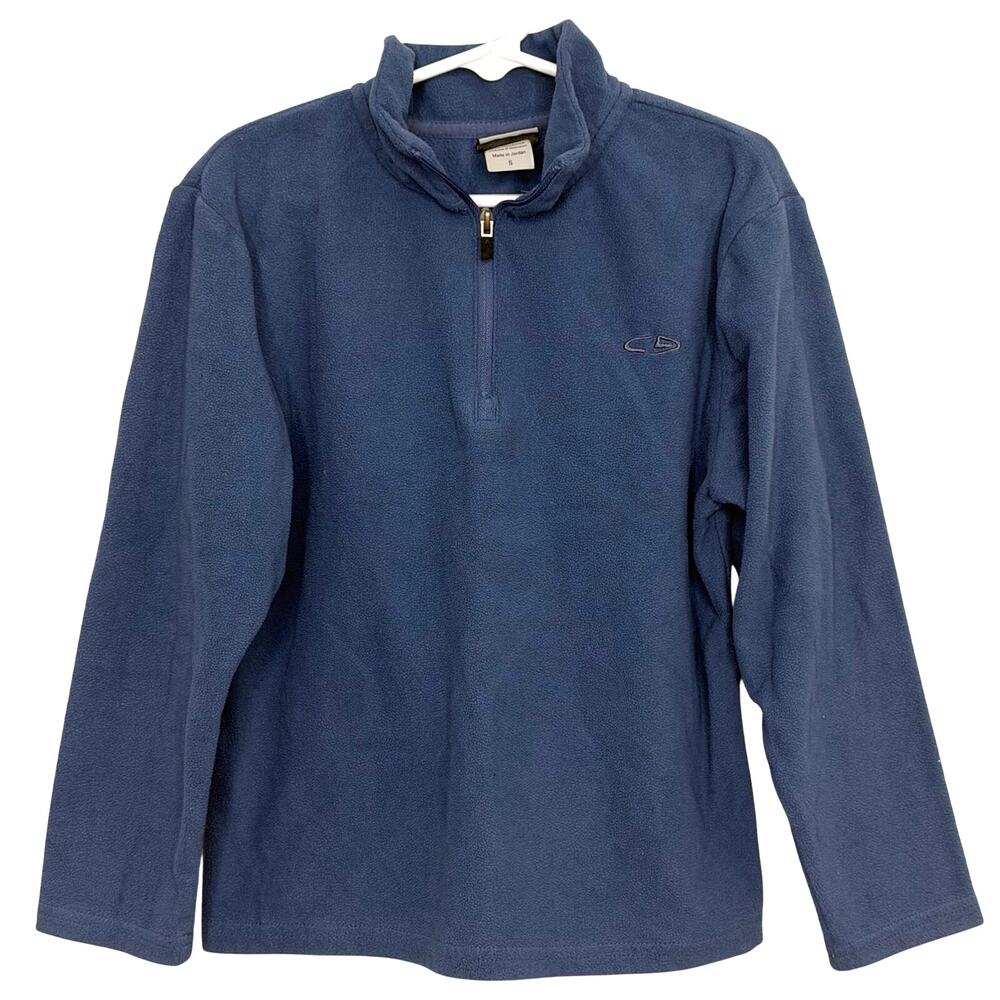 Champion C9 Blue Athletic Quarter Zip Pull Over Sweatshirt Size Small Fleece